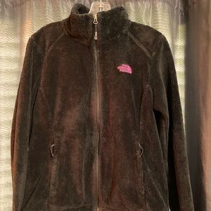 North Face Zip Front Jacket Breat Cancer Awareness w/Pink Ribbon on Sleeve - M